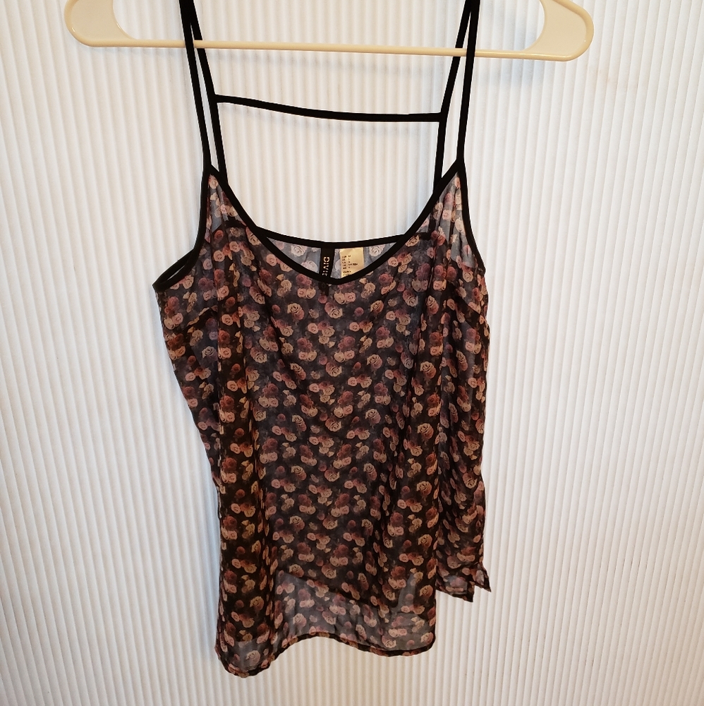 H&M rose blouse/cami
